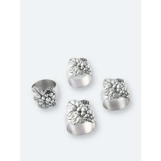 Arthur Court Designs Grape Napkin Rings - Set Of 4 Dinnerware & Flatware 1 Arthur Court Designs Grape Napkin Rings - Set Of 4 Dinnerware & Flatware