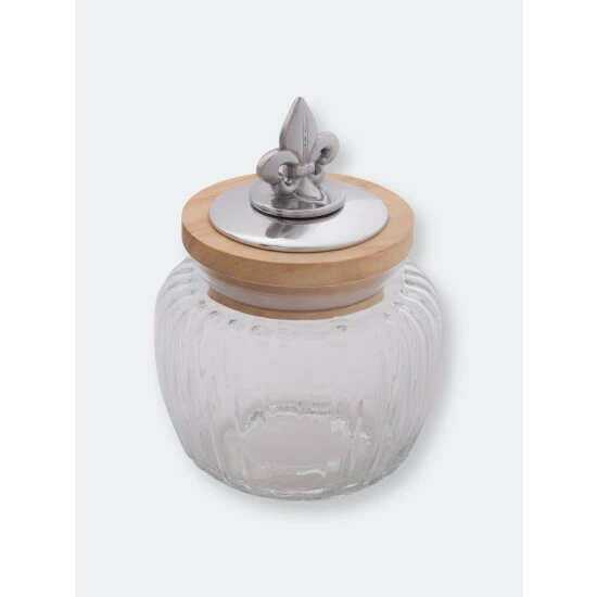 Arthur Court Designs Fleur De Lis Glass Canister Kitchen 1 Arthur Court Designs Fleur De Lis Glass Canister Kitchen