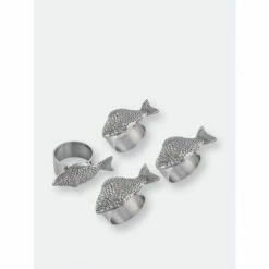 Arthur Court Designs Fish Napkin Rings - Set Of 4 Dinnerware & Flatware