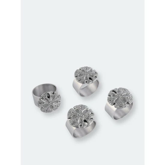 Arthur Court Designs Sand Dollar Napkin Rings - Set Of 4 Dinnerware & Flatware 1 Arthur Court Designs Sand Dollar Napkin Rings - Set Of 4 Dinnerware & Flatware
