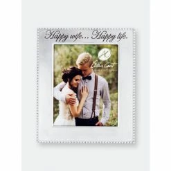 Arthur Court Designs Happy Wife Beaded Photo Frame Decorative Accents