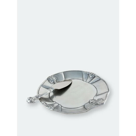 Arthur Court Designs Fleur-De-Lis Plate With Server Serveware 2 Arthur Court Designs Fleur-De-Lis Plate With Server Serveware - Image 2