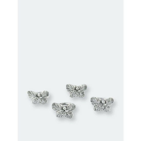 Arthur Court Designs Pine Cone Forest Pattern Napkin Rings Set Of 4 Dining & Tabletop 1 Arthur Court Designs Pine Cone Forest Pattern Napkin Rings Set Of 4 Dining & Tabletop