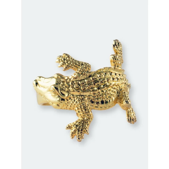 Arthur Court Designs Gold Alligator Napkin Rings Dinnerware & Flatware 3 Arthur Court Designs Gold Alligator Napkin Rings Dinnerware & Flatware - Image 3