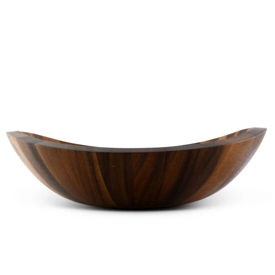 Arthur Court Designs Munich Pattern Large Acacia Wood Salad Bowl Dinnerware & Flatware 2 Arthur Court Designs Munich Pattern Large Acacia Wood Salad Bowl Dinnerware & Flatware - Image 2