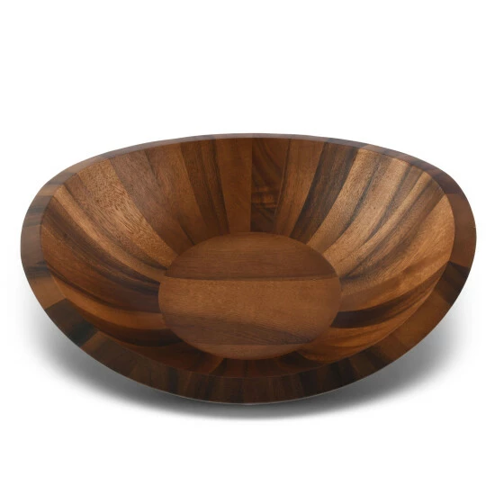Arthur Court Designs Munich Pattern Large Acacia Wood Salad Bowl Dinnerware & Flatware 3 Arthur Court Designs Munich Pattern Large Acacia Wood Salad Bowl Dinnerware & Flatware - Image 3