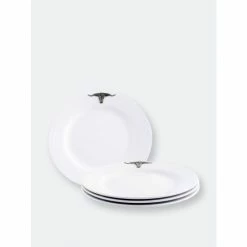 Arthur Court Designs Longhorn Melamine Lunch Plates - Set Of 4 Dinnerware & Flatware