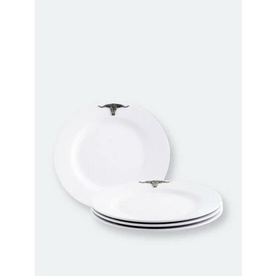 Arthur Court Designs Longhorn Melamine Lunch Plates - Set Of 4 Dinnerware & Flatware 1 Arthur Court Designs Longhorn Melamine Lunch Plates - Set Of 4 Dinnerware & Flatware