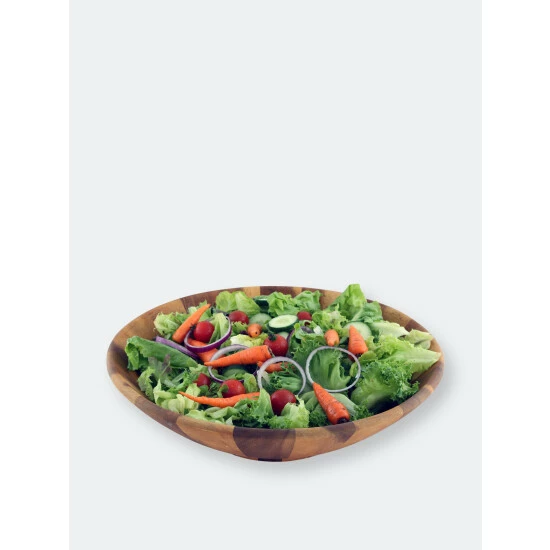 Arthur Court Designs Wok Style Wooden Acacia Salad Bowl Extra Large Dinnerware & Flatware 4 Arthur Court Designs Wok Style Wooden Acacia Salad Bowl Extra Large Dinnerware & Flatware - Image 4