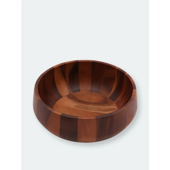 Arthur Court Designs Modern Round Acacia Wood Salad Bowl Large Dinnerware & Flatware 2 Arthur Court Designs Modern Round Acacia Wood Salad Bowl Large Dinnerware & Flatware - Image 2