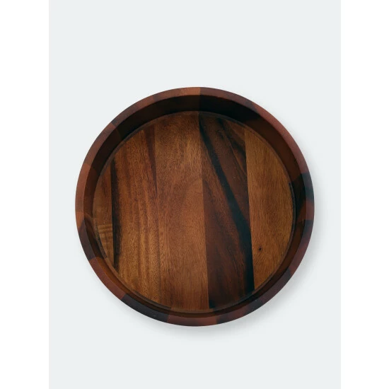 Arthur Court Designs Modern Round Acacia Wood Salad Bowl Large Dinnerware & Flatware 5 Arthur Court Designs Modern Round Acacia Wood Salad Bowl Large Dinnerware & Flatware - Image 5