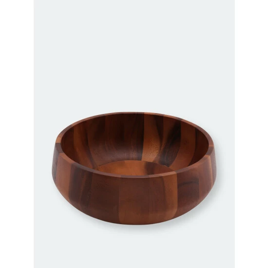 Arthur Court Designs Modern Round Acacia Wood Salad Bowl Large Dinnerware & Flatware 6 Arthur Court Designs Modern Round Acacia Wood Salad Bowl Large Dinnerware & Flatware - Image 6