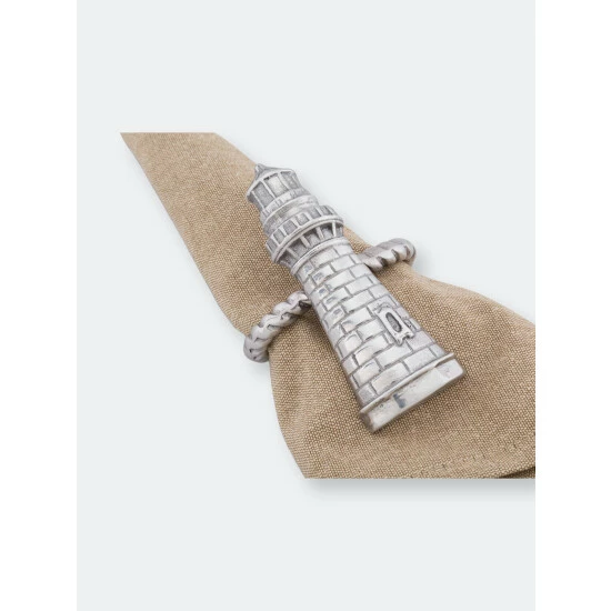 Arthur Court Designs Lighthouse Napkin Rings Dinnerware & Flatware 3 Arthur Court Designs Lighthouse Napkin Rings Dinnerware & Flatware - Image 3