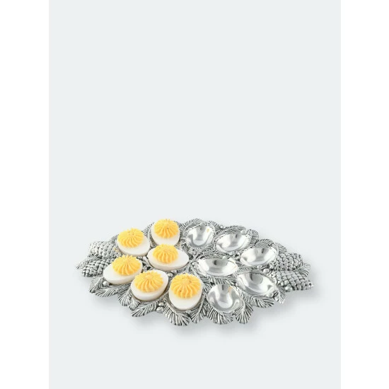 Arthur Court Designs Pine Cone Forest Deviled Egg Server Serveware 1 Arthur Court Designs Pine Cone Forest Deviled Egg Server Serveware