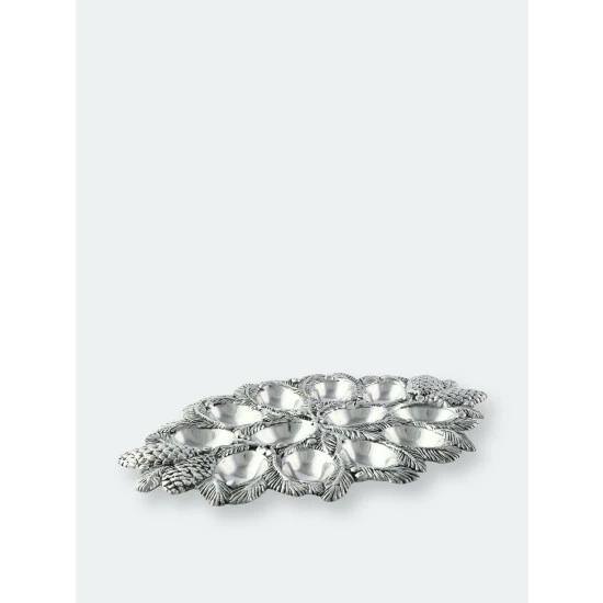 Arthur Court Designs Pine Cone Forest Deviled Egg Server Serveware 4 Arthur Court Designs Pine Cone Forest Deviled Egg Server Serveware - Image 4