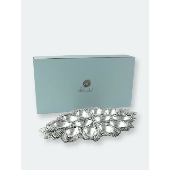Arthur Court Designs Pine Cone Forest Deviled Egg Server Serveware 5 Arthur Court Designs Pine Cone Forest Deviled Egg Server Serveware - Image 5