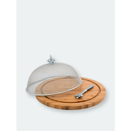 Arthur Court Designs Fleur De Lis 3 Piece Picnic Cheese Board /Spreader Serveware 1 Arthur Court Designs Fleur De Lis 3 Piece Picnic Cheese Board /Spreader Serveware