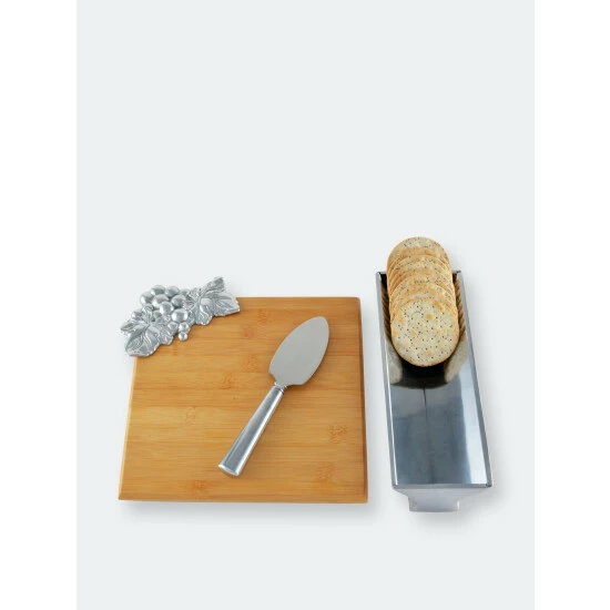 Arthur Court Designs Grape Bamboo Cheese Set Serveware 2 Arthur Court Designs Grape Bamboo Cheese Set Serveware - Image 2