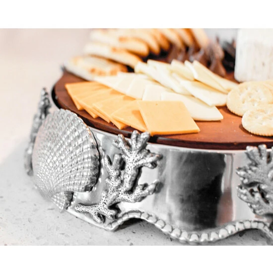 Arthur Court Designs Coastal Wood Cheese Pedestal Knives & Cutting Boards 5 Arthur Court Designs Coastal Wood Cheese Pedestal Knives & Cutting Boards - Image 5