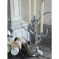 Arthur Court Designs Three-Light Metal Antler Candlestick Candles & Home Fragrances