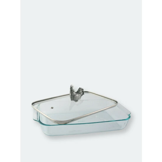 Arthur Court Designs Rooster Lid With Pyrex 3 Quart Baking Dish Bakeware 2 Arthur Court Designs Rooster Lid With Pyrex 3 Quart Baking Dish Bakeware - Image 2