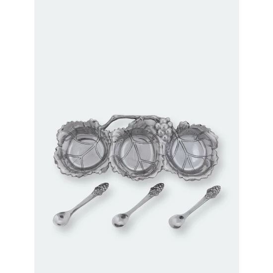Arthur Court Designs Grape Condiment Server Serveware 3 Arthur Court Designs Grape Condiment Server Serveware - Image 3