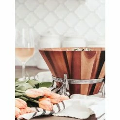 Arthur Court Designs Olive Wood Salad Bowl Dinnerware & Flatware