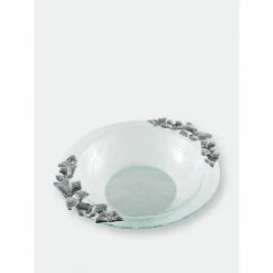 Arthur Court Designs Butterfly Glass Salad Bowl Dinnerware & Flatware
