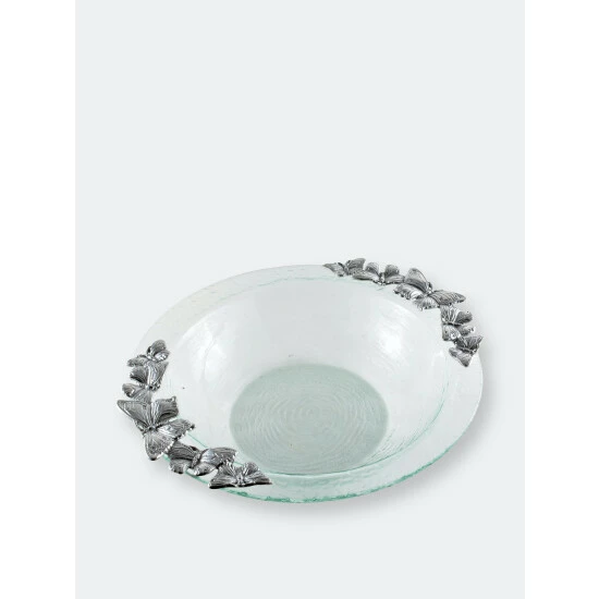 Arthur Court Designs Butterfly Glass Salad Bowl Dinnerware & Flatware 1 Arthur Court Designs Butterfly Glass Salad Bowl Dinnerware & Flatware