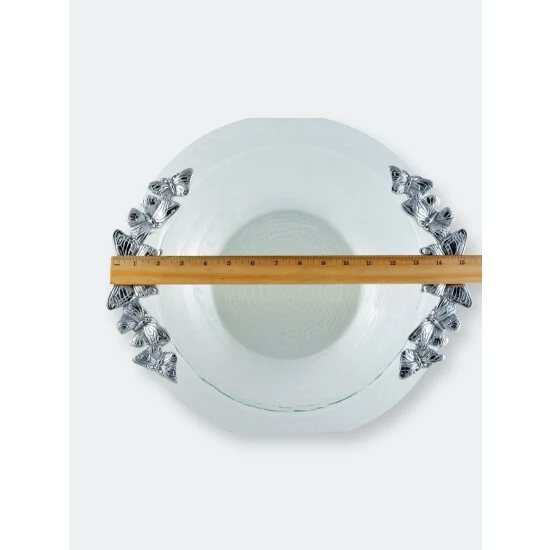 Arthur Court Designs Butterfly Glass Salad Bowl Dinnerware & Flatware 5 Arthur Court Designs Butterfly Glass Salad Bowl Dinnerware & Flatware - Image 5
