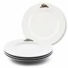 Arthur Court Designs Bunny / Rabbit Melamine Lunch Plates - Set Of 4 Dinnerware & Flatware White