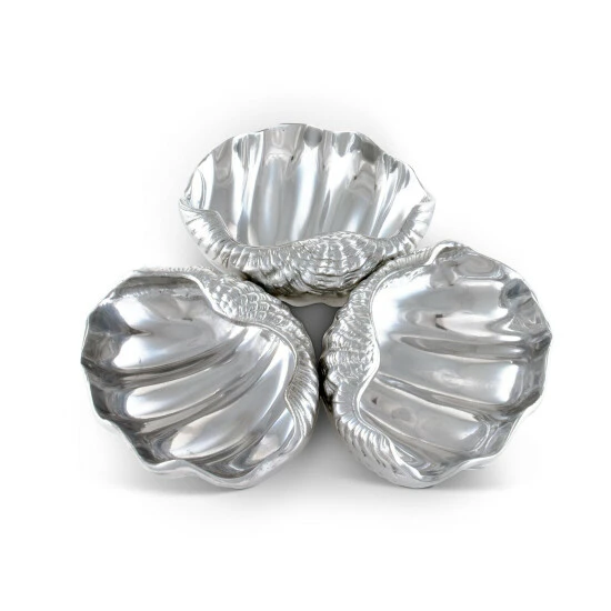 Arthur Court Designs Clam 3-Bowl Server Serveware 3 Arthur Court Designs Clam 3-Bowl Server Serveware - Image 3