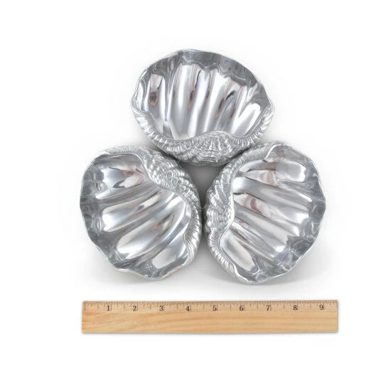 Arthur Court Designs Clam 3-Bowl Server Serveware 5 Arthur Court Designs Clam 3-Bowl Server Serveware - Image 5