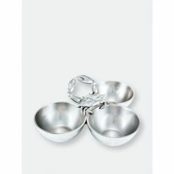 Arthur Court Designs Crab 3-Bowl Bowl Dinnerware & Flatware