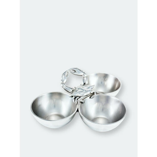 Arthur Court Designs Crab 3-Bowl Bowl Dinnerware & Flatware 1 Arthur Court Designs Crab 3-Bowl Bowl Dinnerware & Flatware