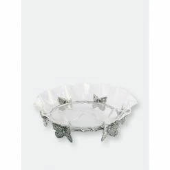 Arthur Court Designs Butterfly Stand Acrylic Bowl 16 Dinnerware & Flatware