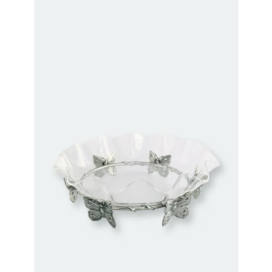Arthur Court Designs Butterfly Stand Acrylic Bowl 16 Dinnerware & Flatware 1 Arthur Court Designs Butterfly Stand Acrylic Bowl 16 Dinnerware & Flatware