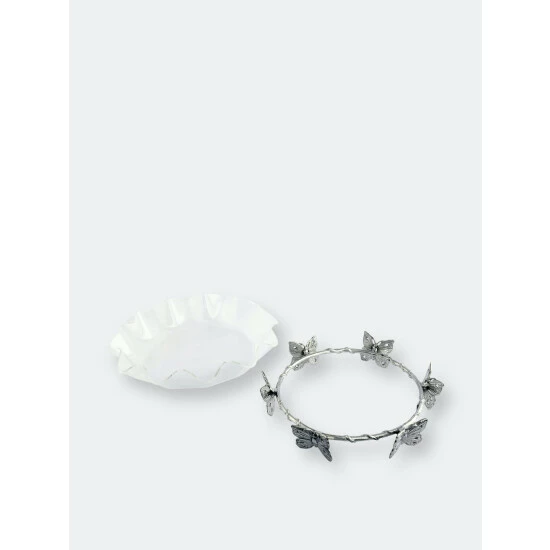 Arthur Court Designs Butterfly Stand Acrylic Bowl 16 Dinnerware & Flatware 3 Arthur Court Designs Butterfly Stand Acrylic Bowl 16 Dinnerware & Flatware - Image 3