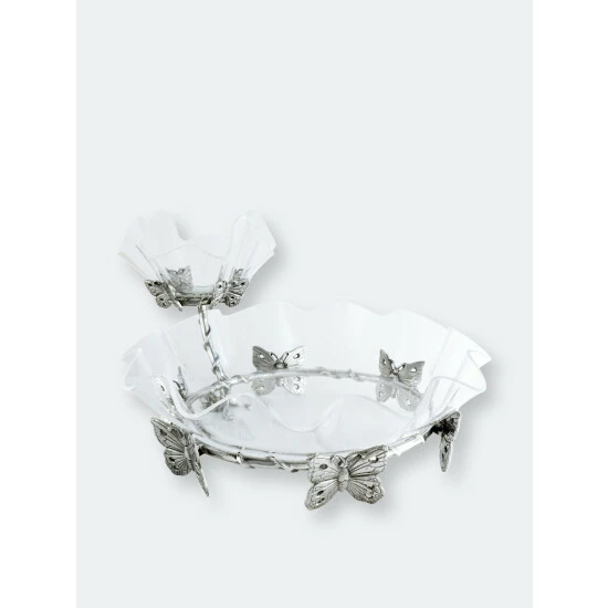 Arthur Court Designs Butterfly Stand Acrylic Bowl 16 Dinnerware & Flatware 5 Arthur Court Designs Butterfly Stand Acrylic Bowl 16 Dinnerware & Flatware - Image 5
