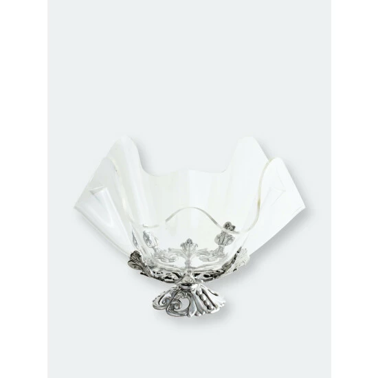 Arthur Court Designs Fleur-De-Lis Stand Acrylic Bowl 14 Dinnerware & Flatware 3 Arthur Court Designs Fleur-De-Lis Stand Acrylic Bowl 14 Dinnerware & Flatware - Image 3