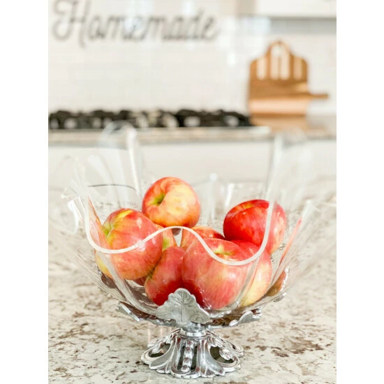 Arthur Court Designs Fleur-De-Lis Stand Acrylic Bowl 14 Dinnerware & Flatware 7 Arthur Court Designs Fleur-De-Lis Stand Acrylic Bowl 14 Dinnerware & Flatware - Image 7