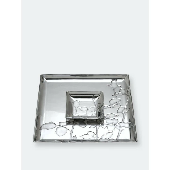 Arthur Court Designs Rose Chip And Dip Serveware 1 Arthur Court Designs Rose Chip And Dip Serveware
