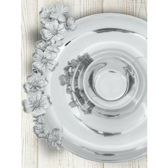 Arthur Court Designs Butterfly And Dogwood Chip And Dip Serveware 1 Arthur Court Designs Butterfly And Dogwood Chip And Dip Serveware