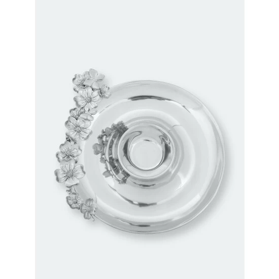 Arthur Court Designs Butterfly And Dogwood Chip And Dip Serveware 2 Arthur Court Designs Butterfly And Dogwood Chip And Dip Serveware - Image 2