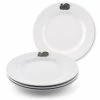 Arthur Court Designs Turkey Melamine Lunch Plates - Set Of 4 Dinnerware & Flatware White