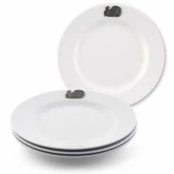 Arthur Court Designs Turkey Melamine Lunch Plates - Set Of 4 Dinnerware & Flatware White