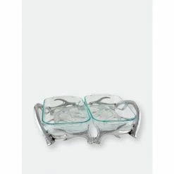 Arthur Court Designs Antler Pyrex Holder Double 2qt Serveware