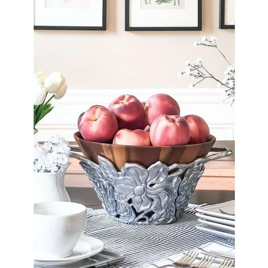 Arthur Court Designs Magnolia Wood Tall Salad Bowl Dinnerware & Flatware 1 Arthur Court Designs Magnolia Wood Tall Salad Bowl Dinnerware & Flatware