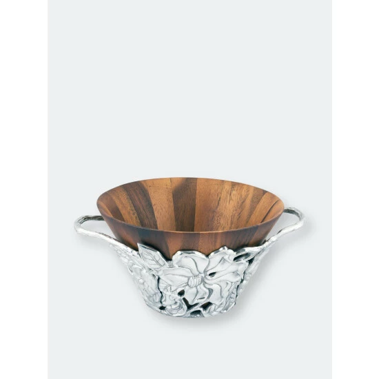 Arthur Court Designs Magnolia Wood Tall Salad Bowl Dinnerware & Flatware 2 Arthur Court Designs Magnolia Wood Tall Salad Bowl Dinnerware & Flatware - Image 2