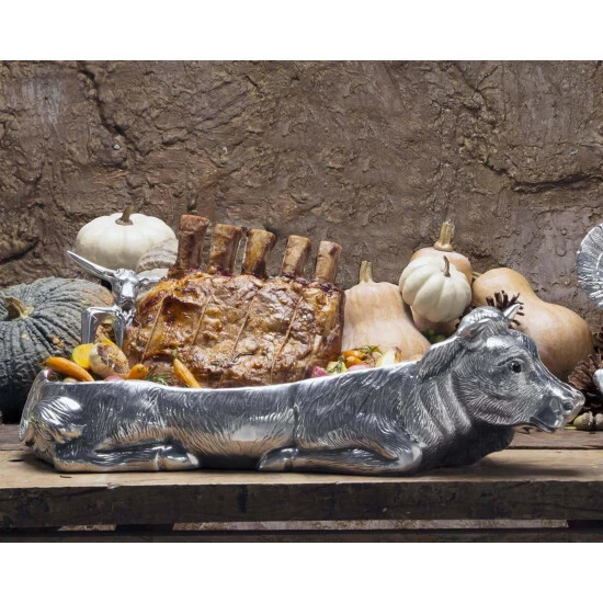 Arthur Court Designs Cow Carving Serving Tray Serveware 1 Arthur Court Designs Cow Carving Serving Tray Serveware